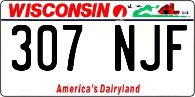 WI license plate 307NJF