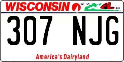 WI license plate 307NJG