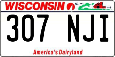 WI license plate 307NJI