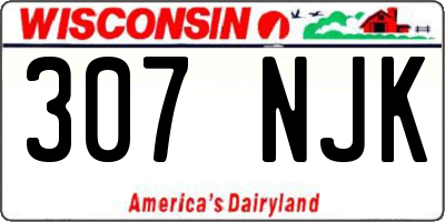 WI license plate 307NJK