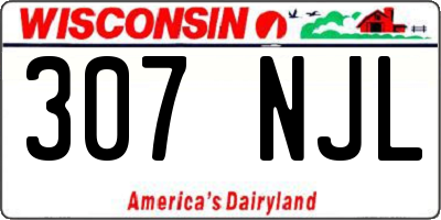 WI license plate 307NJL
