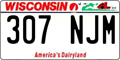 WI license plate 307NJM