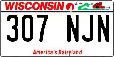 WI license plate 307NJN