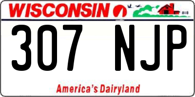 WI license plate 307NJP