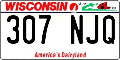 WI license plate 307NJQ