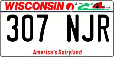WI license plate 307NJR