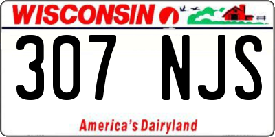 WI license plate 307NJS