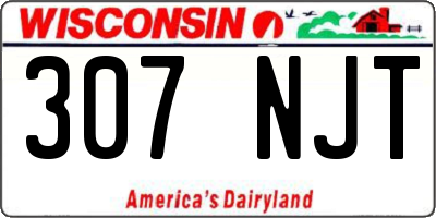 WI license plate 307NJT