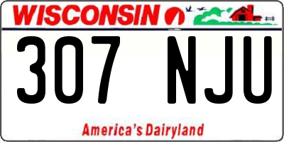 WI license plate 307NJU