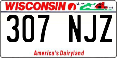 WI license plate 307NJZ
