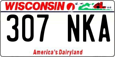 WI license plate 307NKA