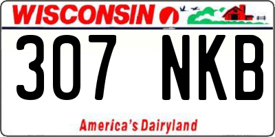 WI license plate 307NKB