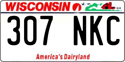 WI license plate 307NKC