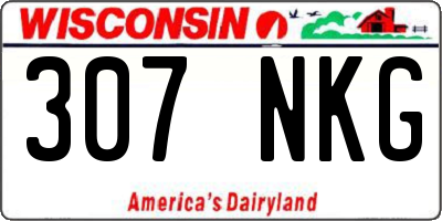 WI license plate 307NKG