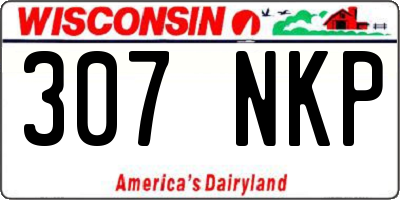 WI license plate 307NKP