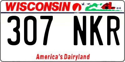 WI license plate 307NKR