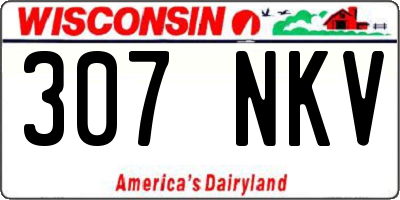 WI license plate 307NKV