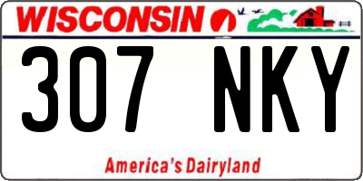 WI license plate 307NKY