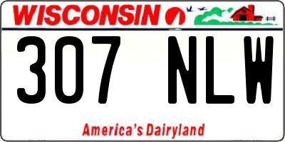 WI license plate 307NLW