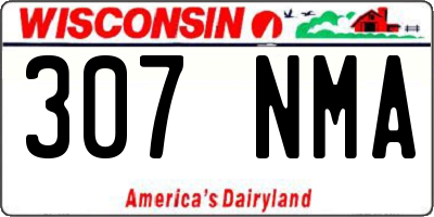 WI license plate 307NMA
