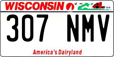 WI license plate 307NMV