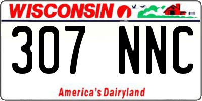 WI license plate 307NNC