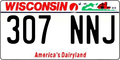 WI license plate 307NNJ