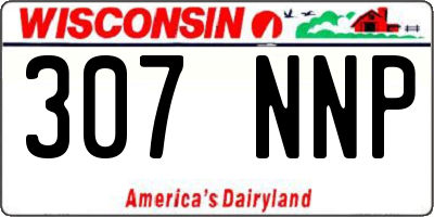 WI license plate 307NNP