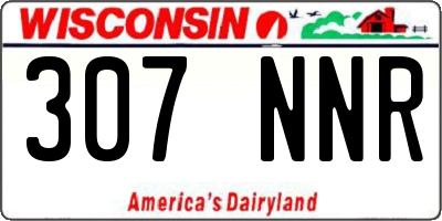 WI license plate 307NNR