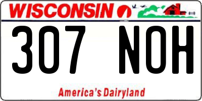 WI license plate 307NOH