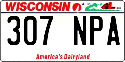 WI license plate 307NPA