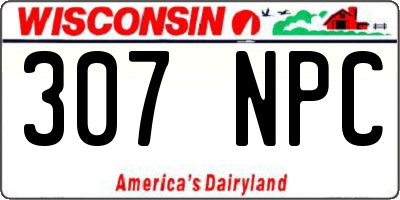 WI license plate 307NPC