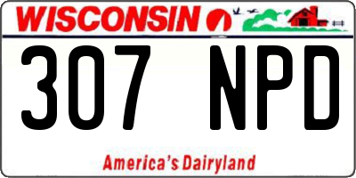 WI license plate 307NPD