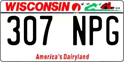 WI license plate 307NPG