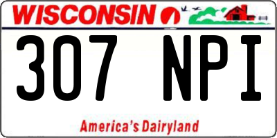 WI license plate 307NPI