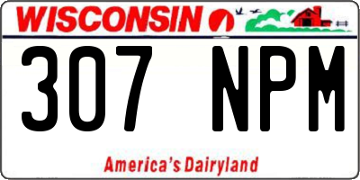 WI license plate 307NPM