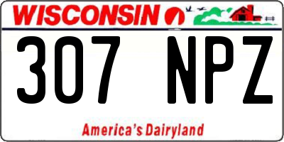 WI license plate 307NPZ