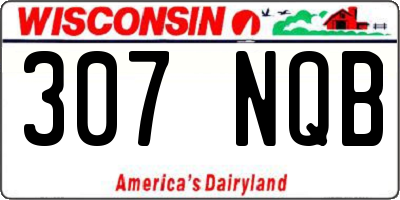 WI license plate 307NQB
