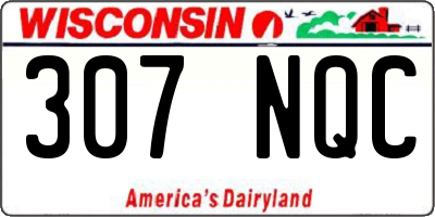 WI license plate 307NQC