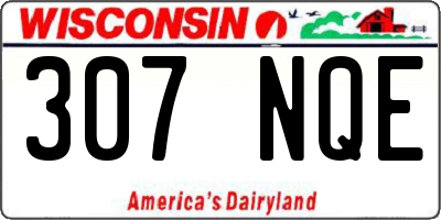 WI license plate 307NQE