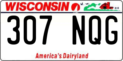 WI license plate 307NQG