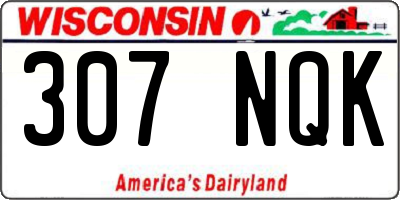 WI license plate 307NQK
