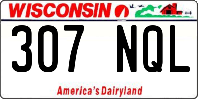 WI license plate 307NQL