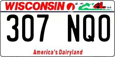 WI license plate 307NQO