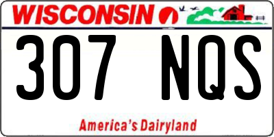 WI license plate 307NQS