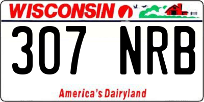WI license plate 307NRB