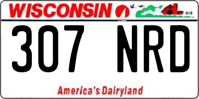 WI license plate 307NRD