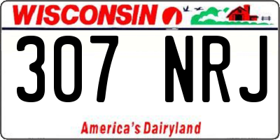 WI license plate 307NRJ