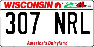 WI license plate 307NRL