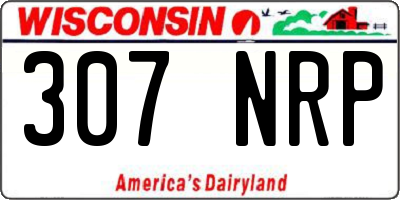 WI license plate 307NRP